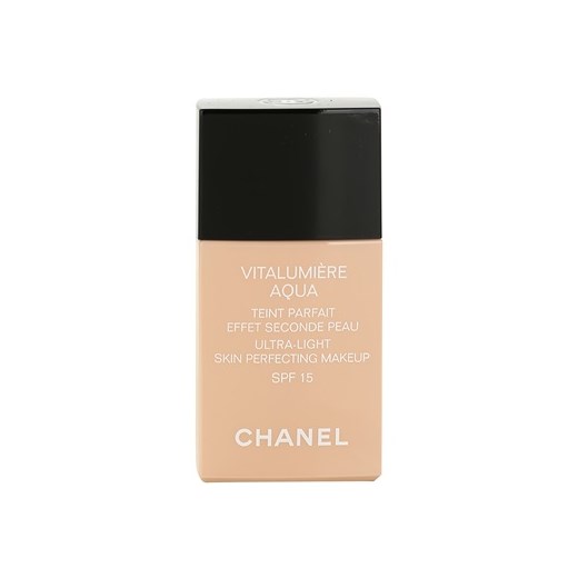 Chanel Vitalumiére Aqua ultra lekki make-up nadający skórze promienny wygląd odcień 42 Beige Rose  SPF 15 30 ml