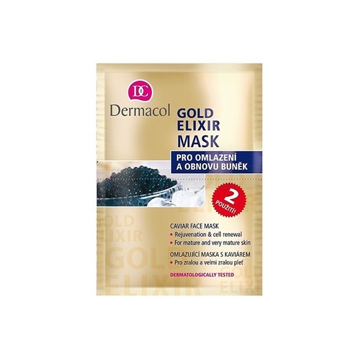 Dermacol Gold Elixir maseczka do twarzy z kawiorem  2x8 g