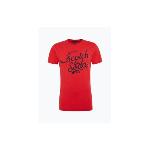 Scotch & Soda - T-shirt męski, czerwony pomaranczowy Scotch&Soda XXL vangraaf