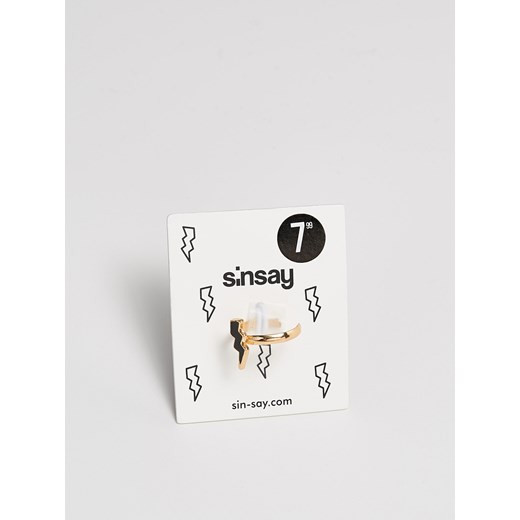 Sinsay - Pierścionek z piorunem - Czarny Sinsay  One Size 