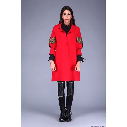 ANNA BIAGIOTTI ** Kaszmirowy w Czerwieni + Biżuteryne Orły Anna Biagiotti czerwony S/M LUXURYONLINE