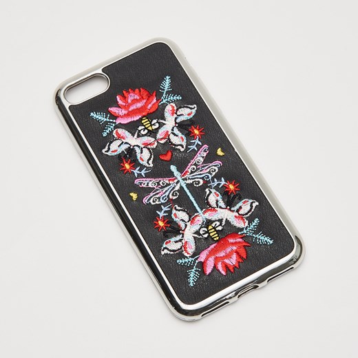 Cropp - Case z kwiatowym motywem iphone 6 - Czarny Cropp  One Size 