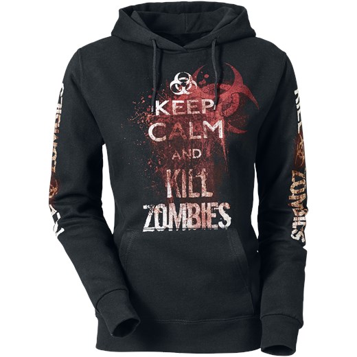 Keep Calm And Kill Zombies Bluza z kapturem damska czarny