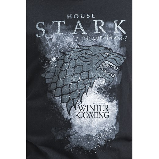 Gra o Tron - House Stark - Winter Is Coming - T-Shirt - czarny