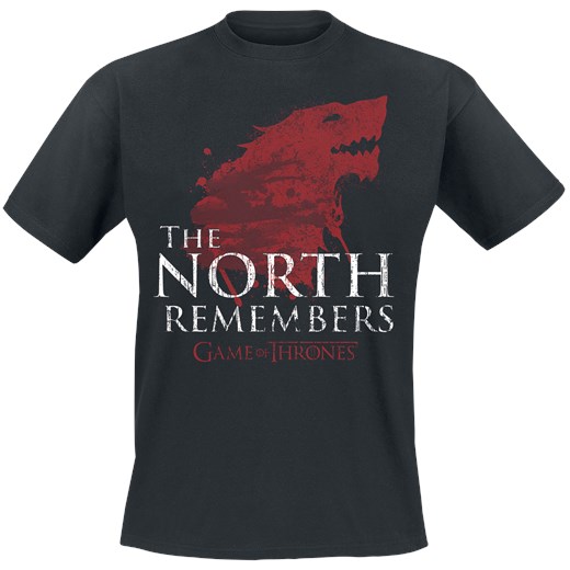 Gra o Tron - House Stark - The North Remembers - T-Shirt - czarny