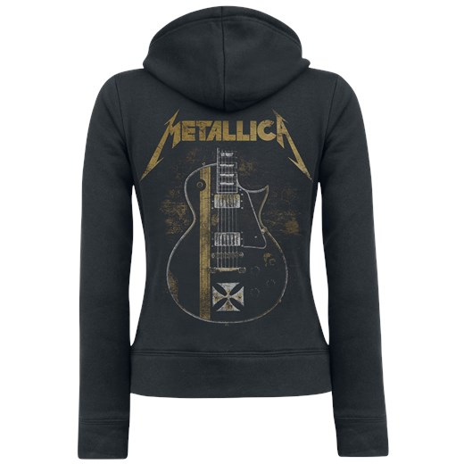 Metallica - Hetfield Iron Cross Guitar - Bluza z kapturem rozpinana - czarny