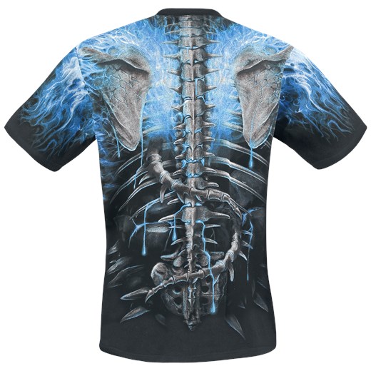 Spiral - Flaming Spine - T-Shirt - czarny