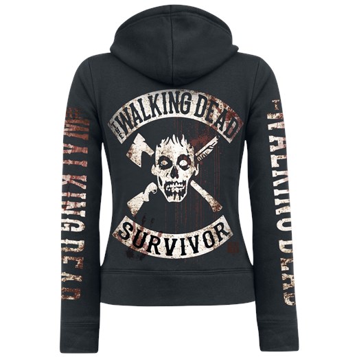 The Walking Dead - Survivor - Bluza z kapturem rozpinana - czarny