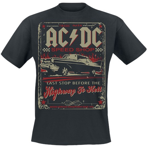 AC/DC - Highway To Hell - Speed Shop - T-Shirt - czarny