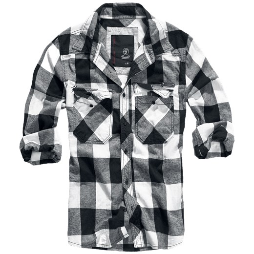 Brandit - Checkshirt - Koszula flanelowa - czarny biały