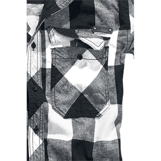 Brandit - Checkshirt - Koszula flanelowa - czarny biały