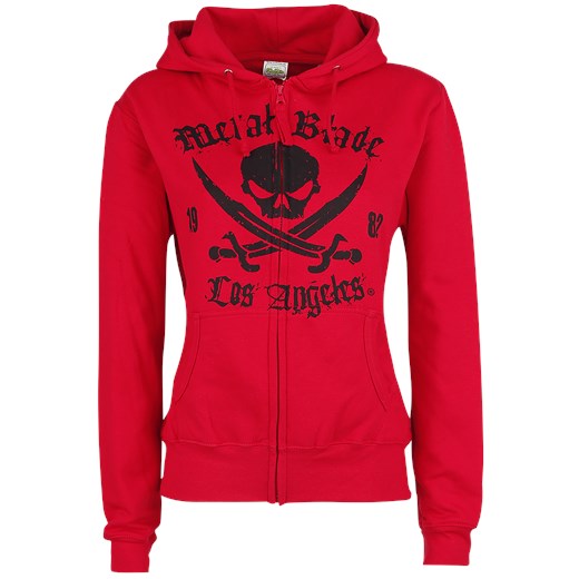 Metal Blade - Pirate Logo - Bluza z kapturem rozpinana - czerwony