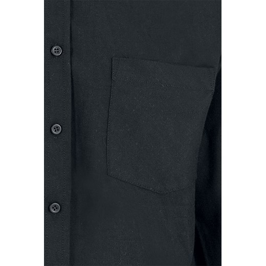 Urban Classics - Black Cotton Shirt - Koszula z długim rękawem - czarny