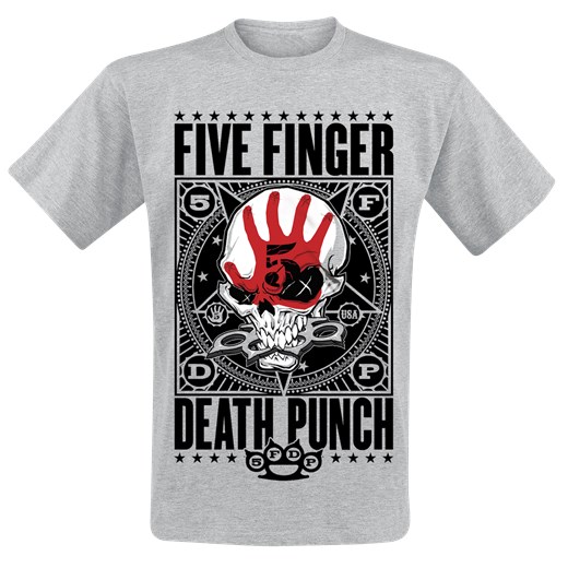 Five Finger Death Punch - Punchagram - T-Shirt - odcienie szarego