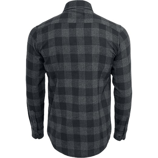 Urban Classics - Checked Flannel Shirt - Koszula z długim rękawem - czarny szary