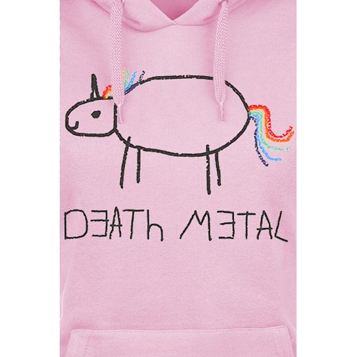 Death Metal Bluza z kapturem - jasnoróżowy (Light Pink)