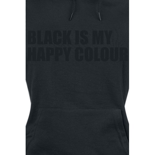 Black Is My Happy Colour Bluza z kapturem - czarny