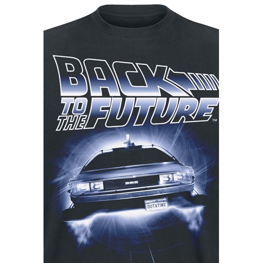 Powrót do przyszłości - Flying Delorean - T-Shirt - czarny