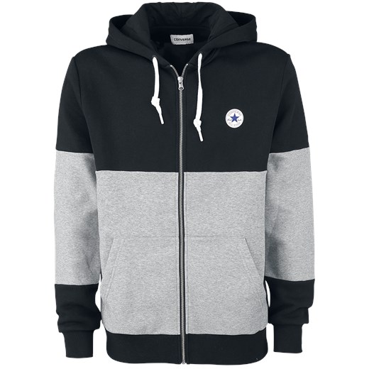 Converse Core Colorblock Full-Zip Hoodie Bluza z kapturem rozpinana czarny/szary