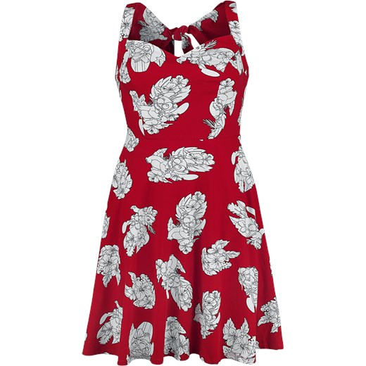 Lilo & Stitch Lilo Leaf Sukienka czerwony/biały