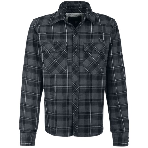 Brandit - Checkshirt - Koszula flanelowa - szary czarny biały