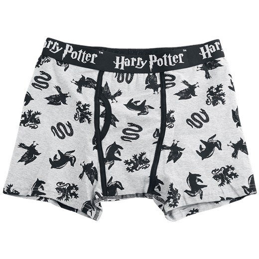 Harry Potter Crest Animals Bokserki jasnoszary melanż/czarna