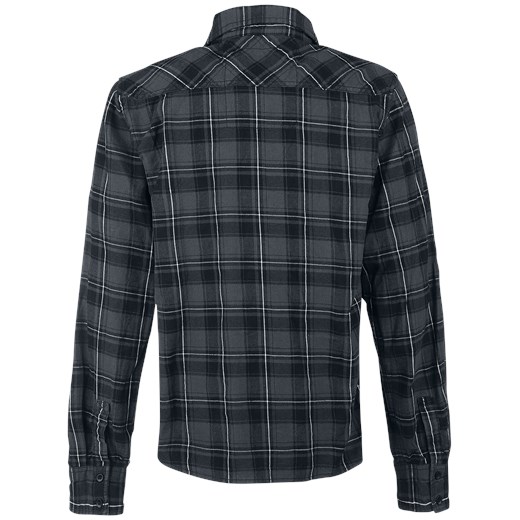 Brandit - Checkshirt - Koszula flanelowa - szary czarny biały