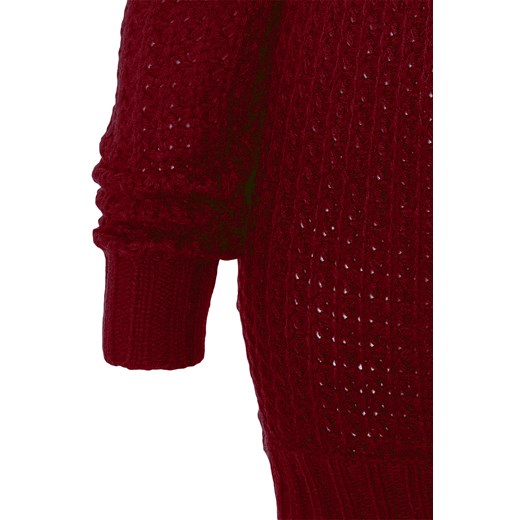 RED by EMP - Dark-Red Knitted Jumper - Sweter - burgund