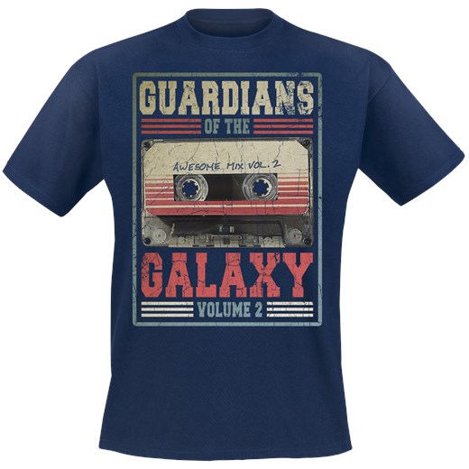 Guardians Of The Galaxy - 2 - Mixtape Vol. 2 - T-Shirt - granatowy