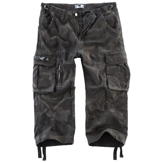 Black Premium by EMP - 3/4 Army Vintage Shorts - Krótkie spodenki - kamuflaż (Dark Camo)