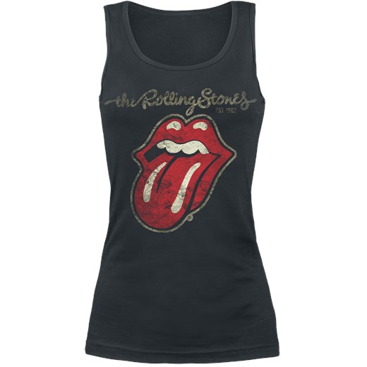 The Rolling Stones - Plastered Tongue - Top - czarny