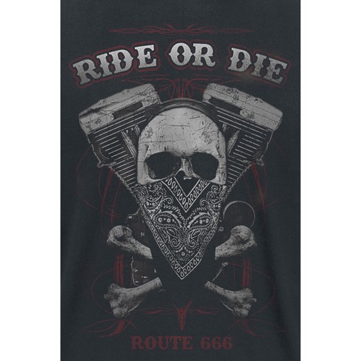 Ride Or Die T-Shirt - czarny