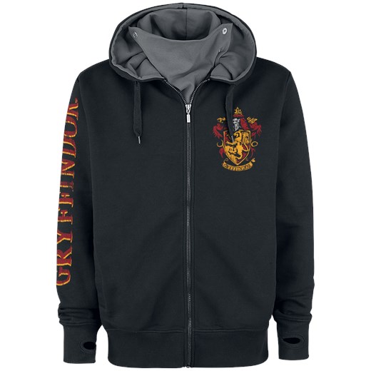 Harry Potter Painted Gryffindor Bluza z kapturem rozpinana czarny