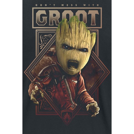 Guardians Of The Galaxy - 2 - Don&apos;t Mess With Groot - T-Shirt - czarny