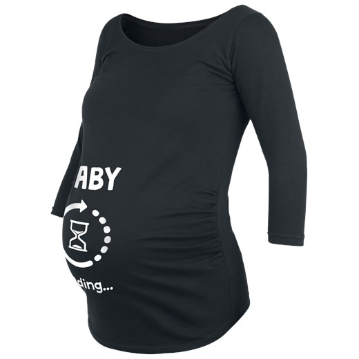Odzież ciążowa - Baby Loading - Longsleeve - czarny