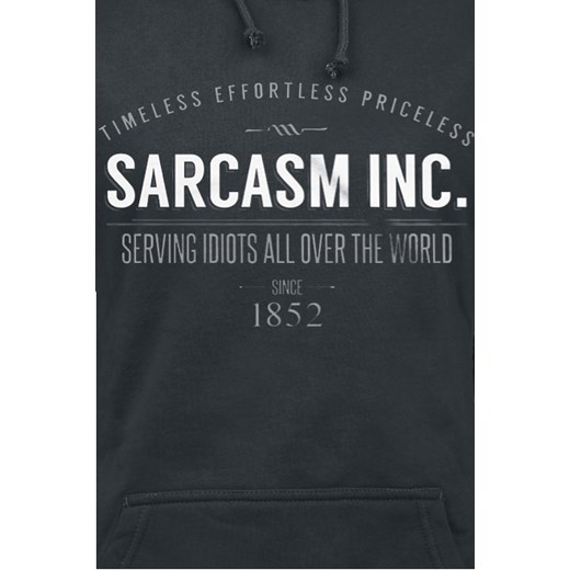 Sarcasm Inc. Bluza z kapturem - czarny