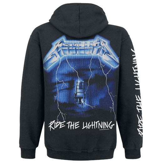 Metallica - Ride The Lightning - Bluza z kapturem rozpinana - czarny