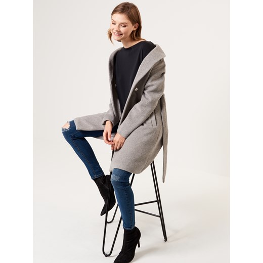 Mohito - Płaszcz z wełną - Szary  Mohito 40 