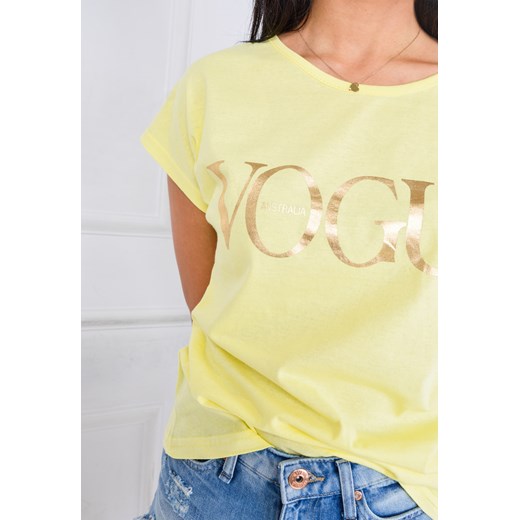 T-shirt z napisem VOGUE Zoio zolty XL zoio.pl okazja 