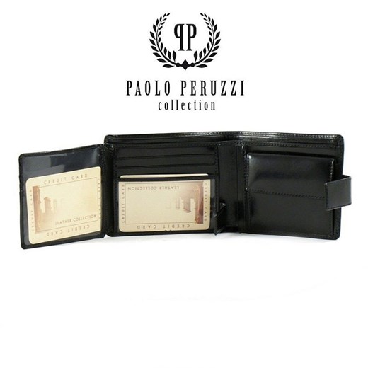 Ekskluzywny portfel męski Paolo Peruzzi Paolo Peruzzi czarny One Size merg.pl