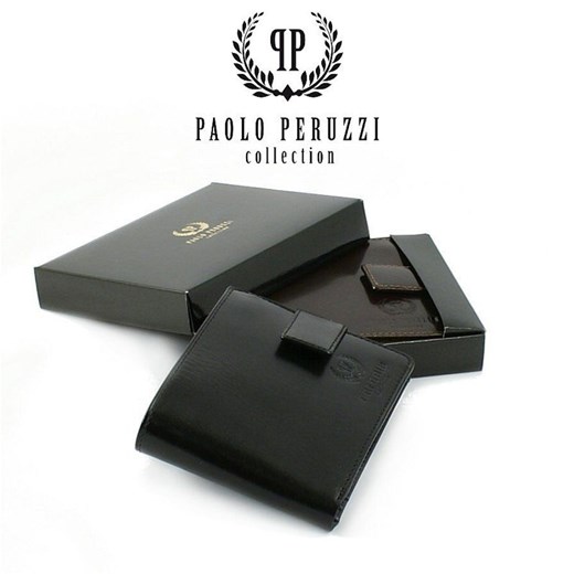 Ekskluzywny portfel męski Paolo Peruzzi szary Paolo Peruzzi One Size merg.pl