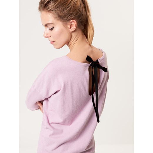 Mohito - Sweter z wiązaniem na plecach - Różowy fioletowy Mohito XS 