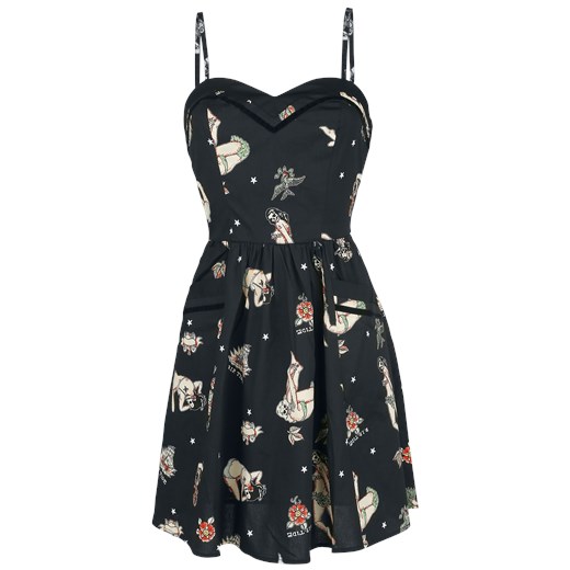 Spin Doctor Gwyneth Mini Dress Sukienka czarny/biały Spin Doctor XS EMP