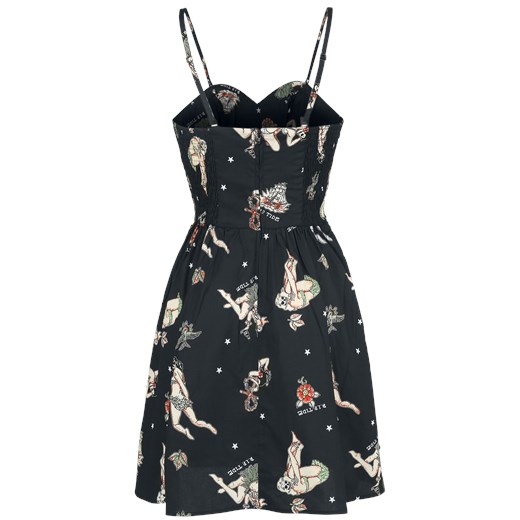 Spin Doctor Gwyneth Mini Dress Sukienka czarny/biały Spin Doctor M EMP