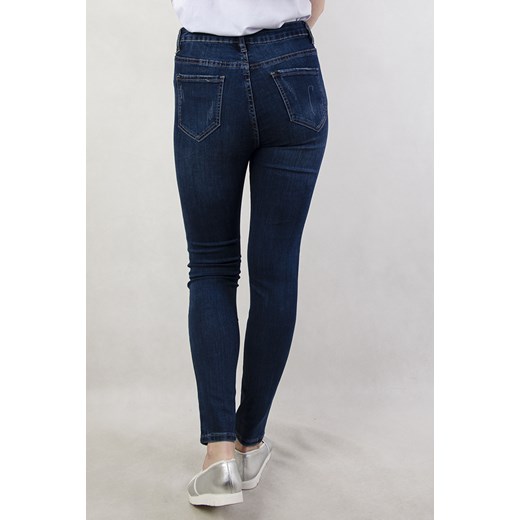 (Rozmiary L-XXXXL) Spodnie jeansowe z wysokim stanem  czarny 4XL olika.com.pl
