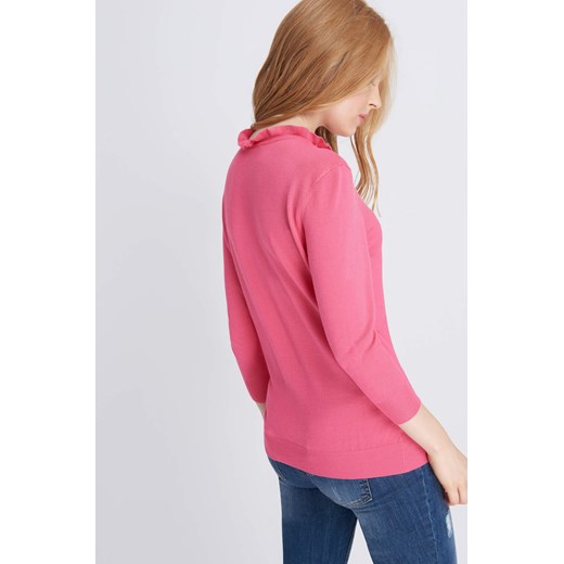 Sweter z falbanką rozowy Orsay S orsay.com