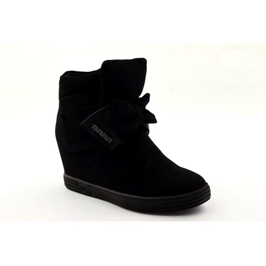 Sneakersy z kokardą Filippo 367 czarne Buty Filippo 37 promocyjna cena ButyModne.pl
