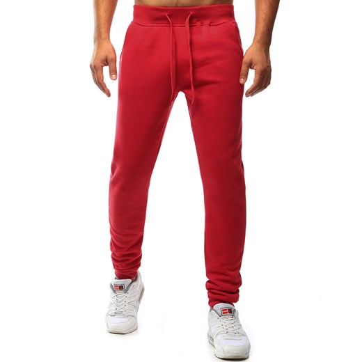 Spodnie męskie dresowe czerwone (ux0964) Dstreet czerwony M 