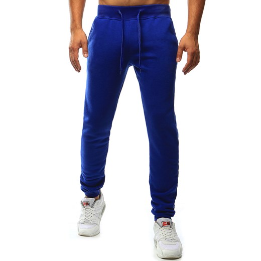 Spodnie męskie dresowe niebieskie (ux0965) Dstreet granatowy M 