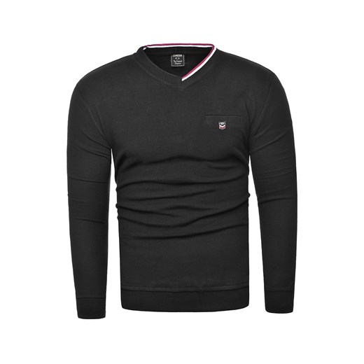 Ciepły sweter męski CMR 4809  - czarny Risardi  M 